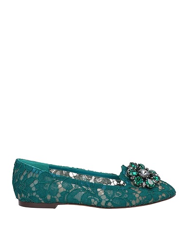 DOLCE&GABBANA Loafers Green Textile fibres