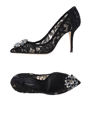 DOLCE&GABBANA パンプス ブラック レーヨン / コットン / ナイロン / シルク