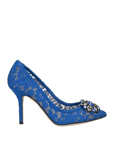 DOLCE&GABBANA Décolleté Blu Viscosa, Cotone, Poliammide, Seta