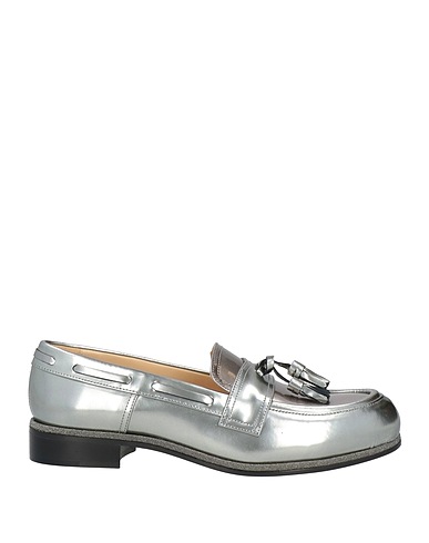 JIMMY CHOO モカシン シルバー 革（なめし加工）