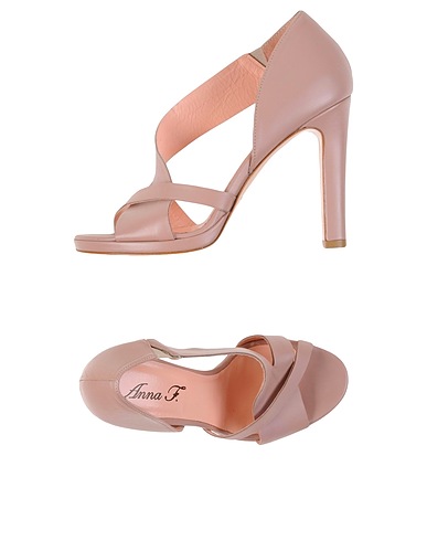 ANNA F. Sandals Antique rose Soft Leather