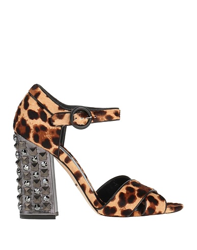 DOLCE&GABBANA Sandals Sand 78% Calfskin, 22% Lambskin