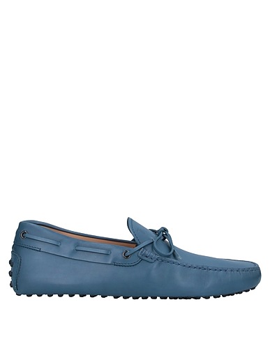 TOD'S Mokassins Blaugrau Leder
