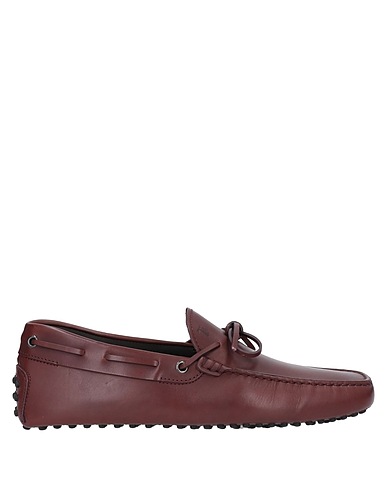 TOD'S Loafers Burgundy Soft Leather