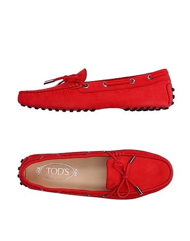 TOD'S Loafers Red Leather