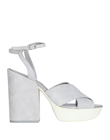 HOGAN Sandals Light grey Leather