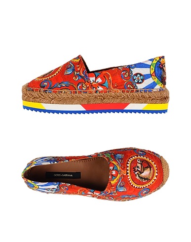 DOLCE&GABBANA Espadrilles Red Viscose, Cotton