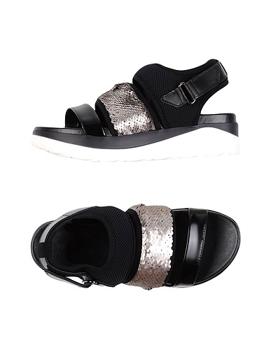 JEANNOT Sandals Black Textile fibres