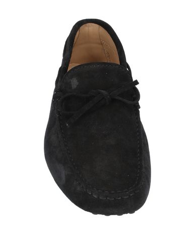 Tod's Black Black Gommini Nubuck Driving Shoes In Black