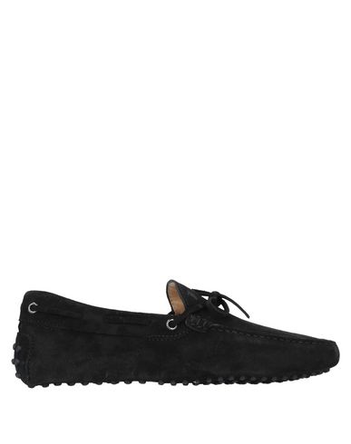 Tod's Black Black Gommini Nubuck Driving Shoes In Black
