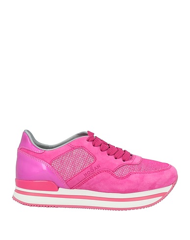 HOGAN Sneakers Fuchsia Leather, Textile fibres