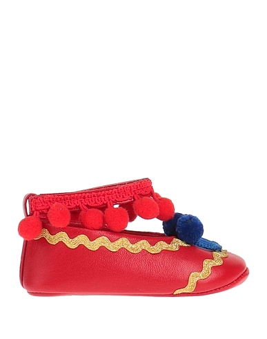 DOLCE&GABBANA Newborn shoes Red Lambskin
