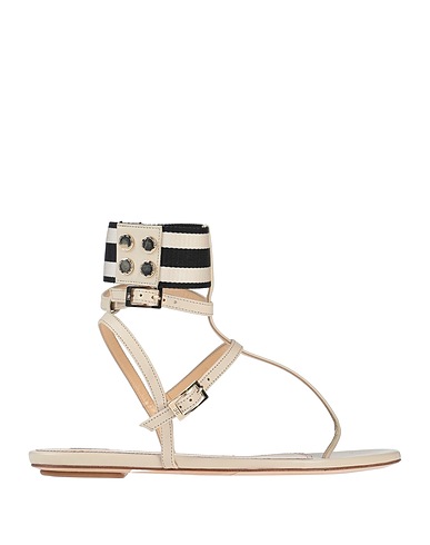ELISABETTA FRANCHI Flip flops Ivory Leather