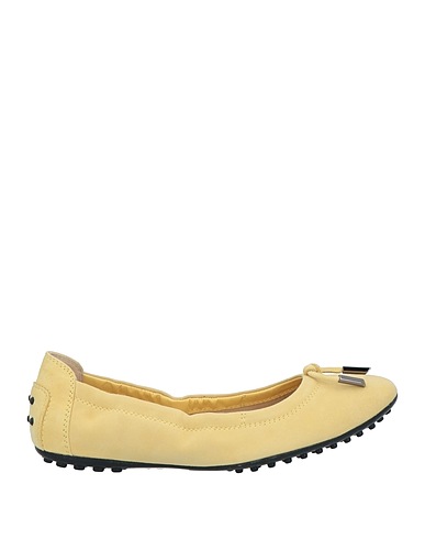 TOD'S Ballet flats Pastel yellow Leather