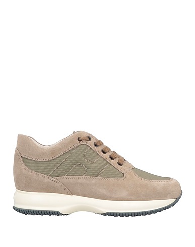 HOGAN Sneakers Taupe Leather, Textile fibres