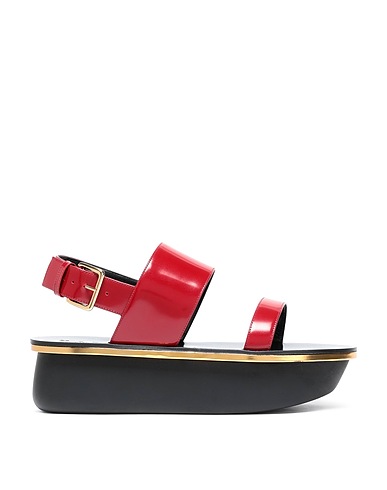 MARNI Sandalia Rojo Piel
