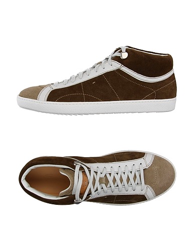 SANTONI Кеды и кроссовки Шоколадный Кожа