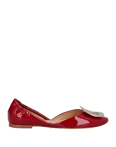 ROGER VIVIER Ballet flats Red Soft Leather