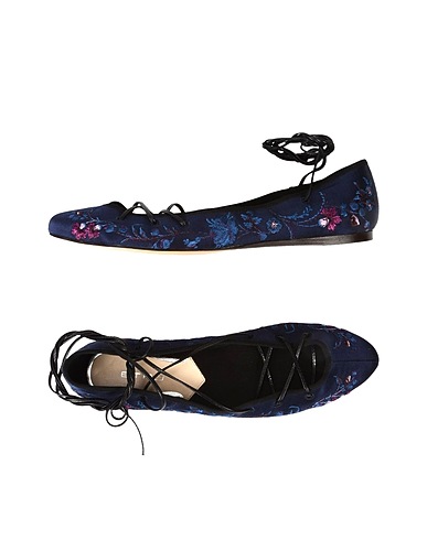 ETRO Ballet flats Midnight blue Textile fibers