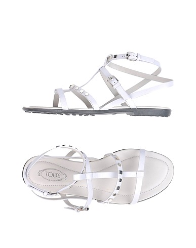 TOD'S Sandales Gris clair Cuir
