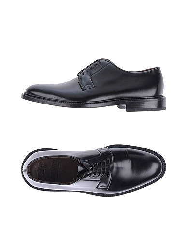GREEN GEORGE Stringate Nero Pelle