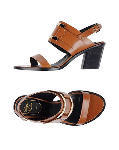 ROGER VIVIER Sandals Brown Soft Leather