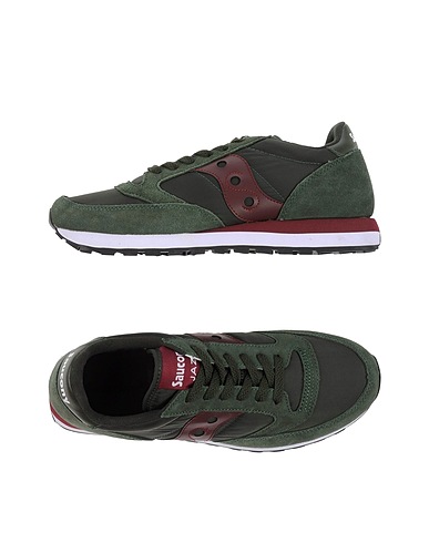 SAUCONY Sneakers Dunkelgrün Leder, Nylon