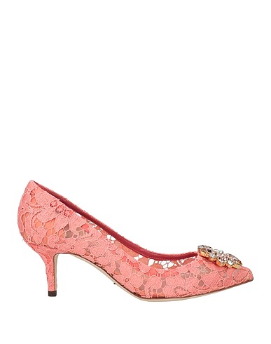 DOLCE&GABBANA Γόβα Σομόν 58% Βισκόζη, 33% Βαμβάκι, 5% Μετάξι, 4% Πολυαμίδη