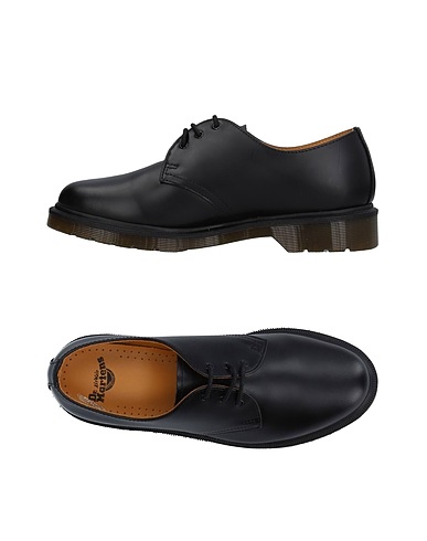 DR. MARTENS Laced shoes Black Soft Leather