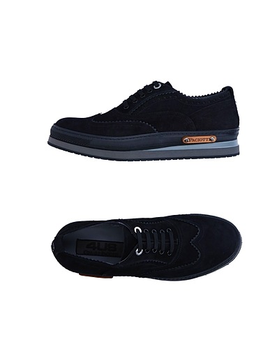 PACIOTTI 4US Laced shoes Black Calfskin