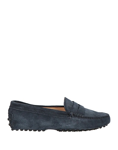 TOD'S Мокасины JUNIOR Грифельно-синий Кожа