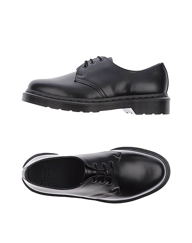 DR. MARTENS Laced shoes Black Soft Leather
