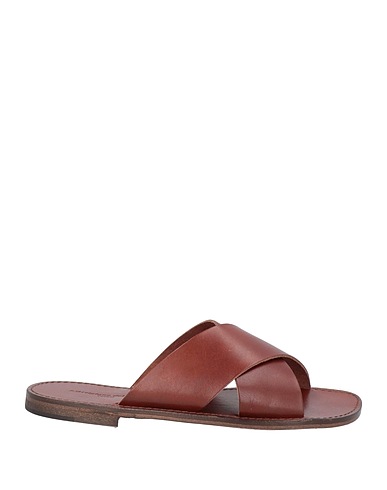 L'ARTIGIANO DEL CUOIO Sandals Chocolate brown 100% Calfskin