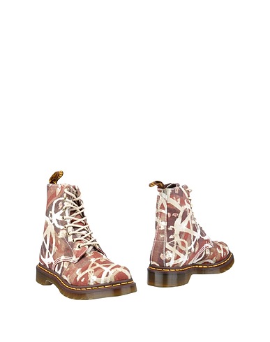 DR. MARTENS Ankle boot Burgundy Textile fibres