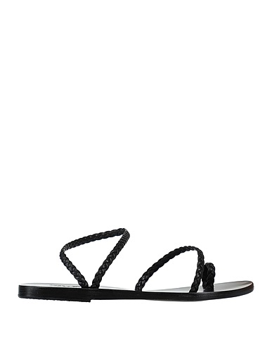 ANCIENT GREEK SANDALS Flip flops Black Soft Leather