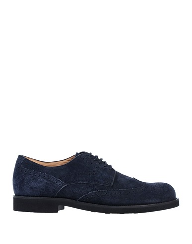 TOD'S Laced shoes Midnight blue Leather
