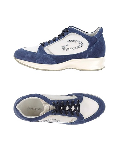 ALBERTO GUARDIANI Sneakers Blu Pelle, Fibre tessili