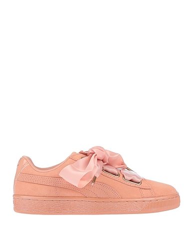 PUMA Sneakers SUEDE HEART SATIN WN'S
 Salmón Cuero, Fibras textiles