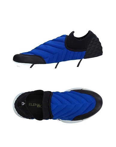 ELENA IACHI Sneakers Blue Textile fibers, Leather