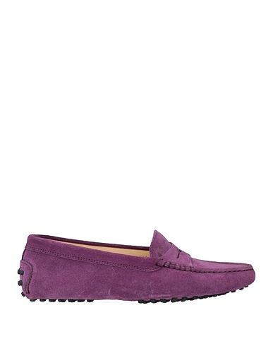 TOD'S Loafers Purple Calfskin
