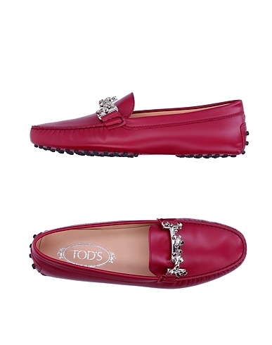 TOD'S Loafers Burgundy Leather