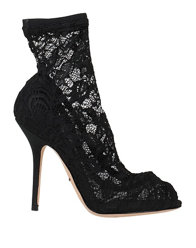 DOLCE&GABBANA Ankle boot Black 82% Nylon, 11% Elastane, 7% Viscose