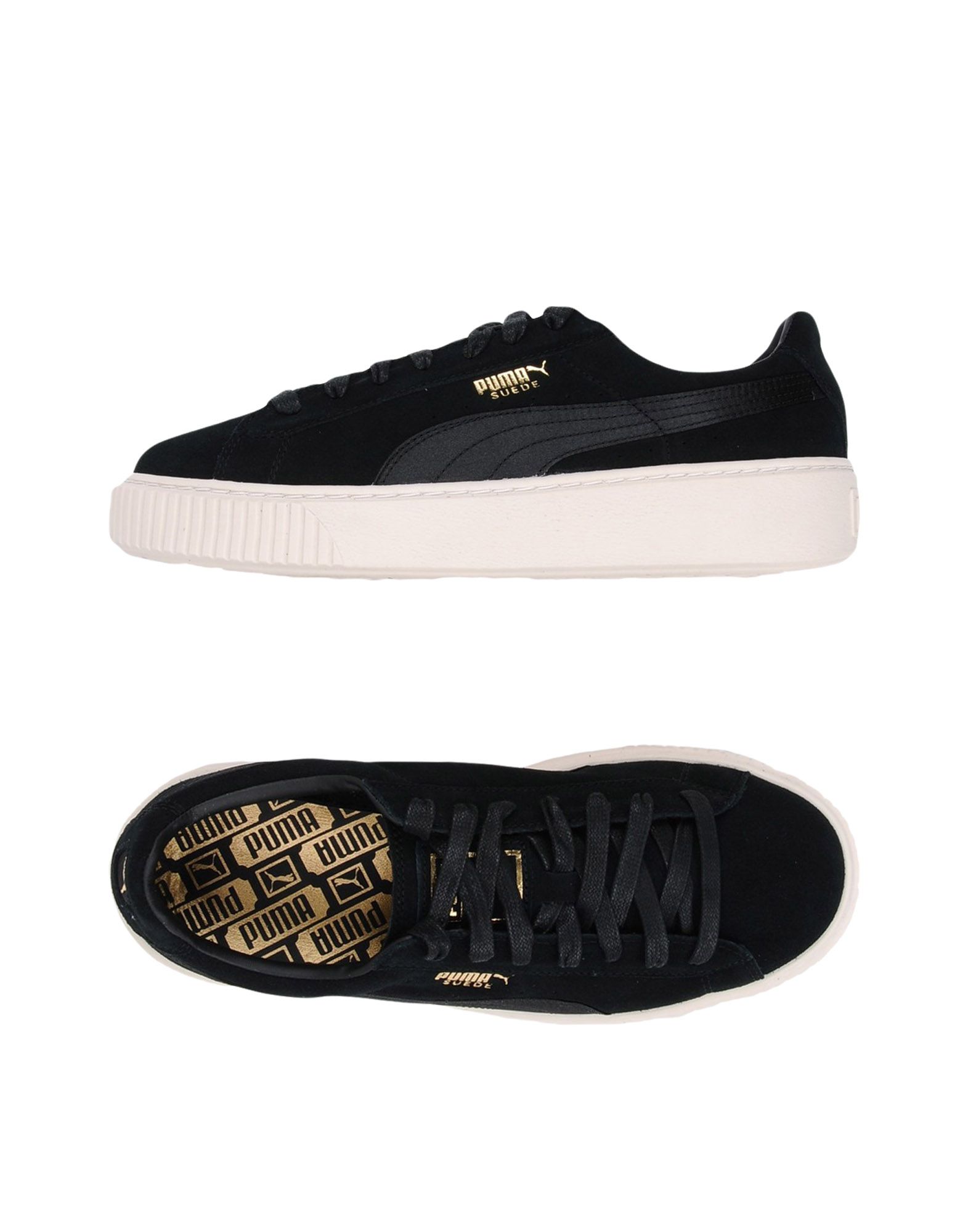 puma suede platform satin sneaker