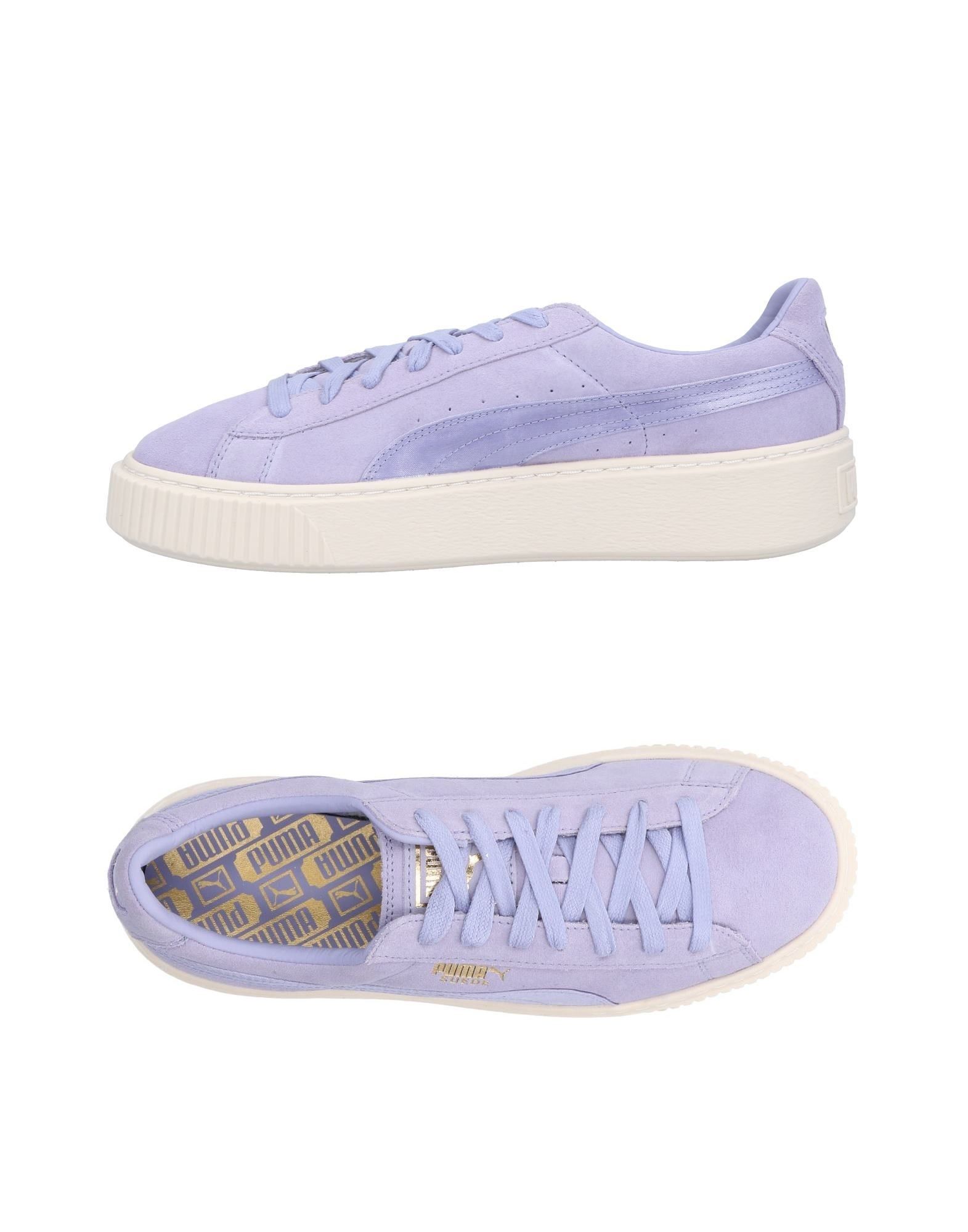 puma suede platform satin sneaker