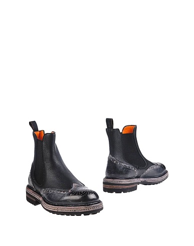 SANTONI Ankle boot Black Soft Leather