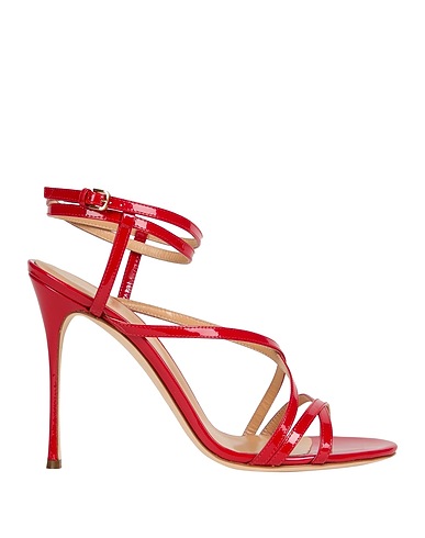 SERGIO ROSSI Sandals Red Leather