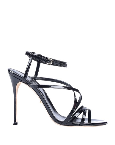 SERGIO ROSSI Sandals Black Leather
