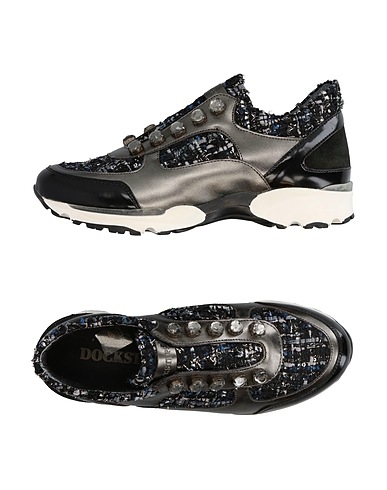 DOCKSTEPS Sneakers Charcoal Soft Leather, Textile fibres