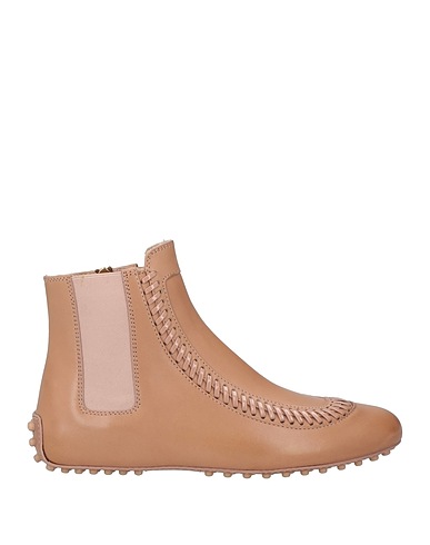 TOD'S 미들 부츠 파우더 핑크 가죽, 탄성 섬유
