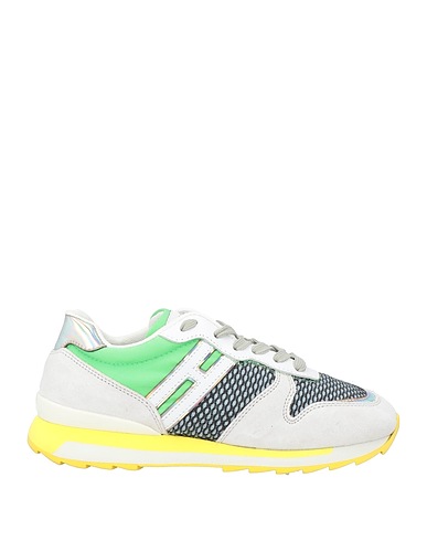 HOGAN REBEL Sneakers Light grey Leather, Textile fibres